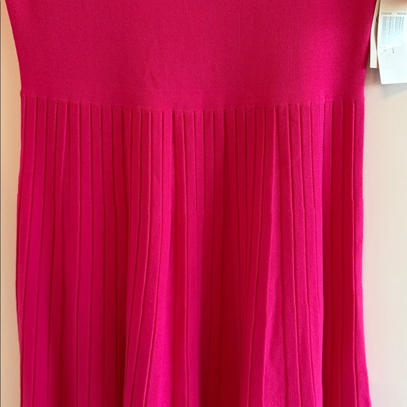 Carmen Marc Valvo Fuchsia Short Sleeve Dress Sz S - Picture 3 of 6